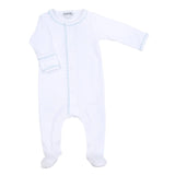 Baby Joy Blue Trim Footie