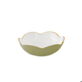 Leaf Green & White Encanto Nuevo Large Bowl