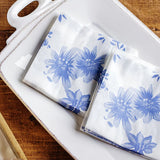 Blue and White Floral Bev Napkin