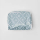 Blue Trellis Patterned Toiletry Bag