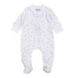 Bunny Hop Blue Zipper Footie