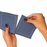 Solid Mystic Blue Cotton Cocktail Napkins