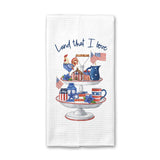 4th of July Patriotic Kitchen Towel, Red White Blue Decor