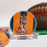 TIGER IN NAVY GAME DAY COASTER