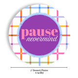 Mahjong Appetizer “Pause Nevermind” Plates