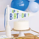 Blue Happy Birthday Felt Pennant Banner