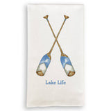 Blue Paddles Lake Life Dishtowel