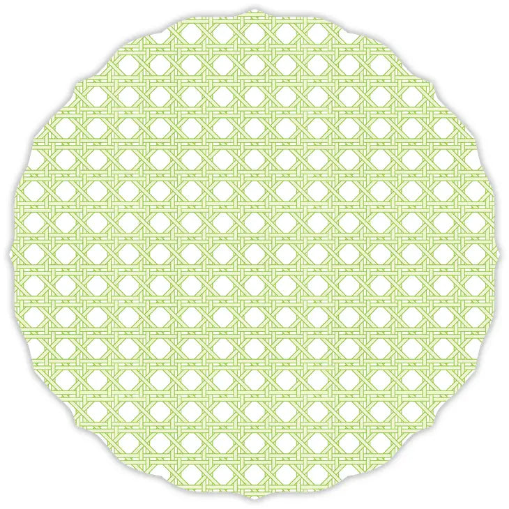 Green & White Die Cut Placemat