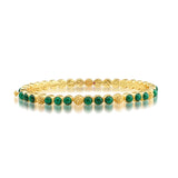 Berry Gem Petite Hinged Bangle - Malachite
