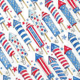 Patriotic Rockets Rosanne Beck Paper Cocktail Napkins 20 Ct