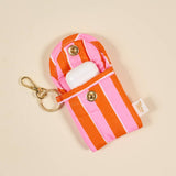 Sicily Stripes Pink Puffy Earbud Case
