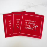 Merry Little Cocktail Cotton Cocktail Napkins