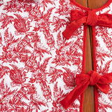 Nutcracker Toile Quilted Tree Skirt