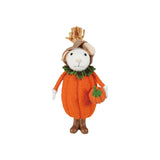Wool Felt Pumpkin Mouse with Boots
