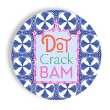 Mahjong Blue Tiles Paper Plates– Appetizer/Dessert