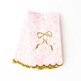 Pink Bow Toile Paper Guest Napkin