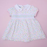 Clara's Classics Pink Smocked Collared Dress Set