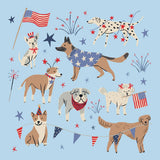 Patriotic Dogs Bev Napkins |