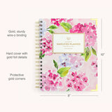 2026-2027 Blush Hydrangea Spiral Weekly Simplified Planner -