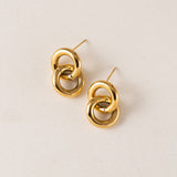 Linx Earrings | Gold 20 mm Drop Earrings | Statement Piece