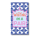 Mahjong Blue Tile "Waiting on a Pair" Guest Napkins
