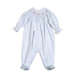 Mini Floral Hand Smocked Footie