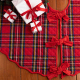 Red Plaid Quilted Tree Skirt