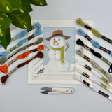 Snowman Needlepoint Kit (green scarf)