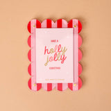 Peppermint Stripes Mini Acrylic Picture Frame Magnet