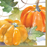 Watercolor Harvest Pumpkins Lunch Napkin