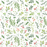 Festive Greenery Luncheon Napkin