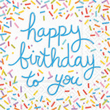 Birthday Sprinkles Beverage Napkin