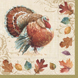Rustic Turkey Beverage Napkin