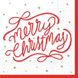 Merry Christmas Charm Beverage Napkin