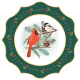Snow Day Birds Paper Dinner Plate