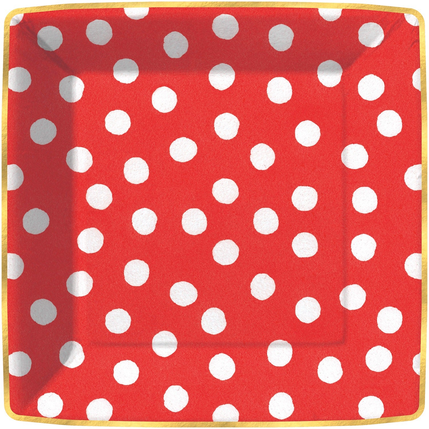 Spot On-Red Paper Dinne Plate