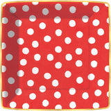 Spot On-Red Paper Dinne Plate