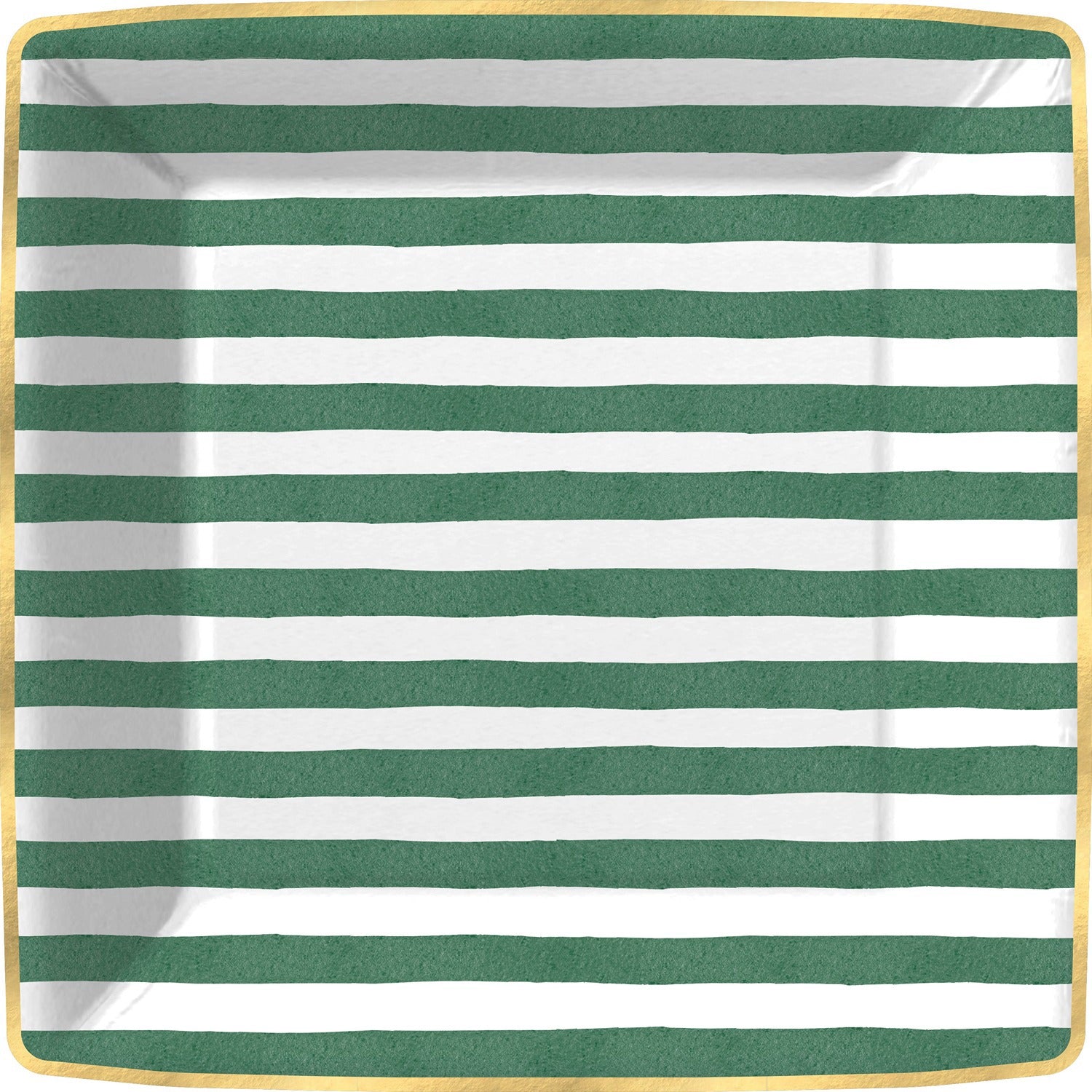Bold Strokes-Green Paper Dinner Plate