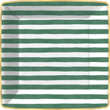 Bold Strokes-Green Paper Dinner Plate