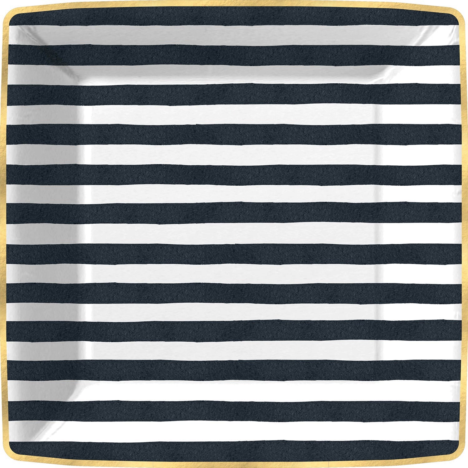 Bold Strokes-Black Paper Dinner Plate