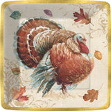 Rustic Turkey Paper Dessert Plate