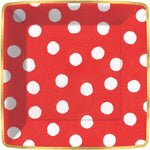 Spot On-Red Paper Dessert Plate