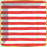 Bold Strokes-Red Paper Dessert Plate