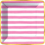Bold Strokes-Pink Paper Dessert Plate