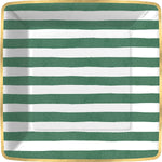 Bold Strokes-Green Paper Dessert Plate