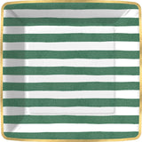 Bold Strokes-Green Paper Dessert Plate