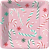 Pink Peppermint Paper Dessert Plate