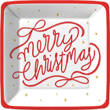 Merry Christmas Charm Paper Dessert Plate