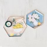 Enamled Floral Trays