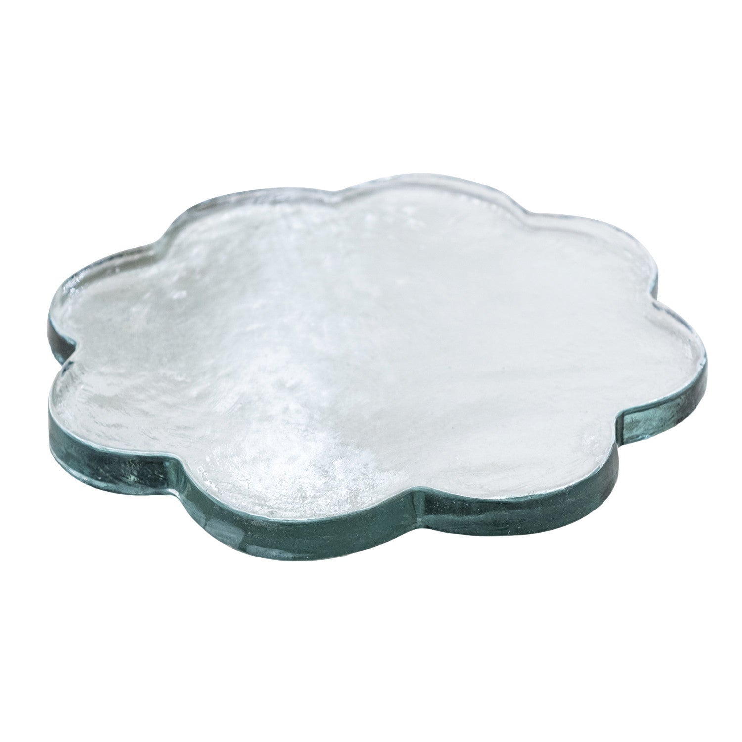 Pressed Glass Scalloped Cheese/Serving Board